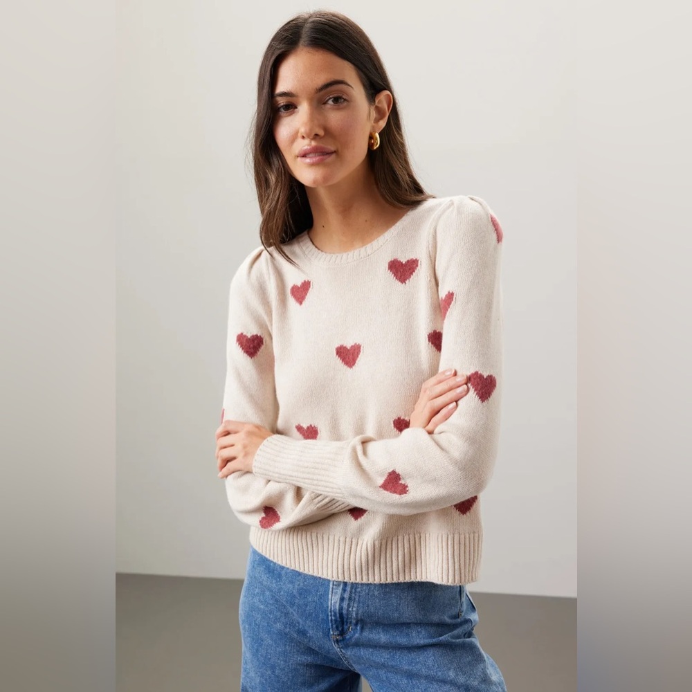 Splendid Annabelle Heart Sweater Sz XS